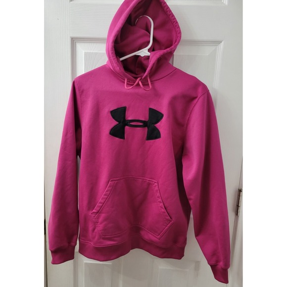 Under Armour Tops - Under Armour  Hoodie Pullover Womens Small Pink Raspberry Excellent Cond